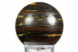 Polished Tiger Iron Stromatolite Sphere - Billion Years #315790-1